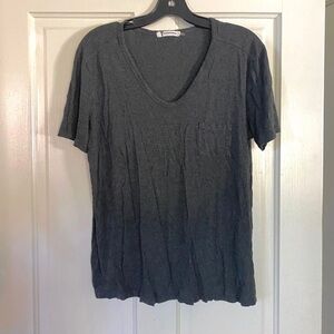 T by Alexander Wang dark gray V neck tee sz M
